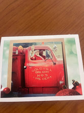 Load image into Gallery viewer, Santa Waving From a Gold Hill Fire Truck - Locally Made Greeting Card