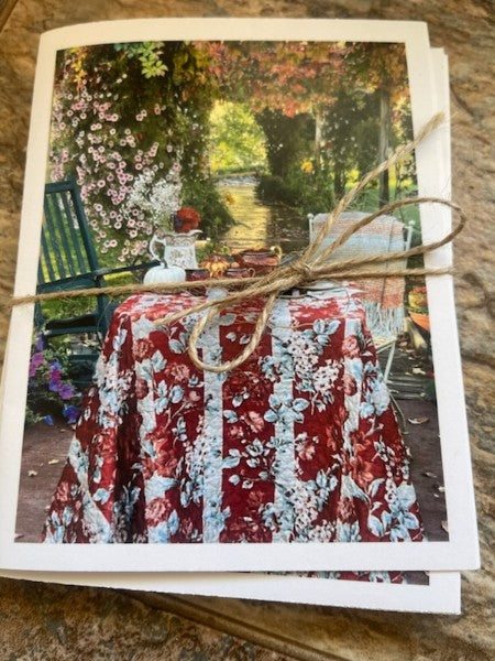 Outdoor Tea Party Setting - Locally Made Greeting Card